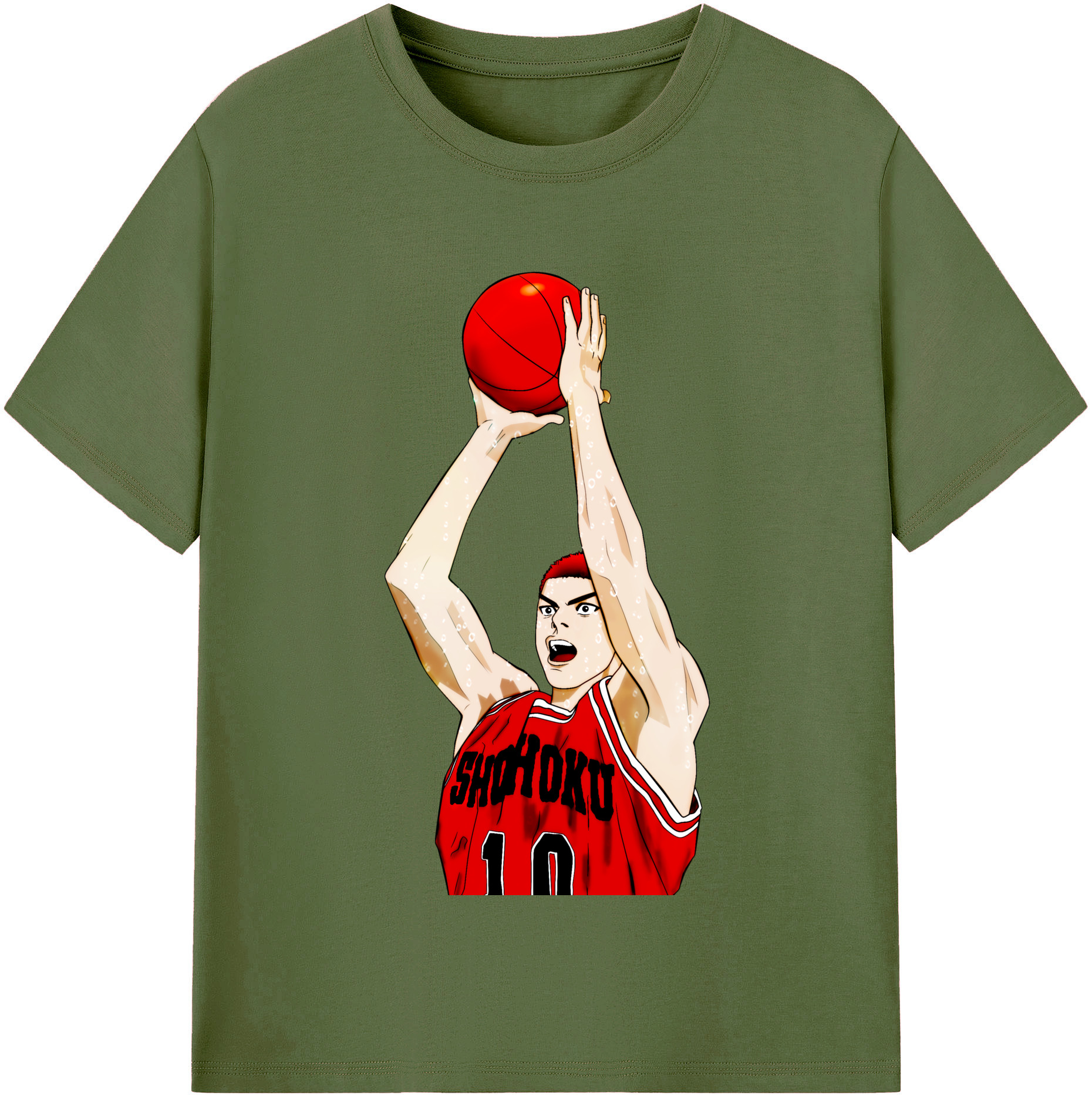 SLAM DUNK／スラムダンク 綿100％半袖Tシャツ（フロントプリント）